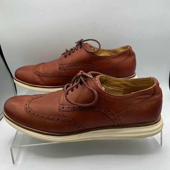 Cole Haan Original Grand Wingtip Oxford Shoes Mens Sz 11.5 M C26471 Brown - Picture 6 of 11